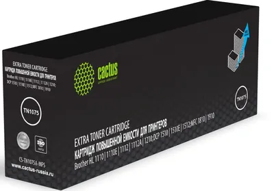Картридж лазерный Cactus CS-TN1075A-MPS, черный, 2000стр., для Brother