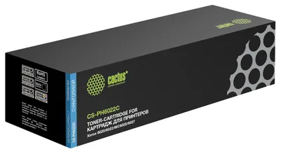 Картридж Cactus CS-PH6022C, голубой, 1000 стр.