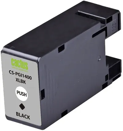 Картридж струйный Cactus CS-PGI1400XLBK, черный, пигментный, 36 мл, для Canon MB2050/MB2350/MB2040/MB2340