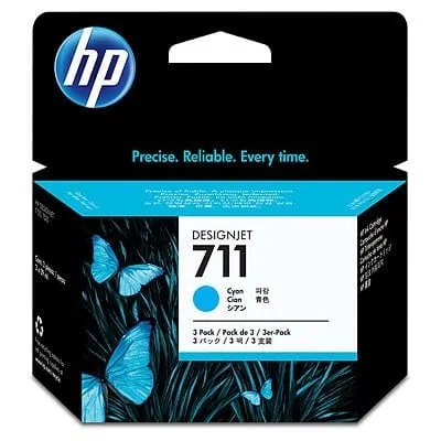 CZ134A - HP 711 голубой струйный картридж 29 мл*3шт (CZ134A). Совместимость: Принтеры HP Designjet T120, принтеры HP Designjet T520 ePrinter. Ресурс: 6900 стандартных страниц (каждого картриджа)