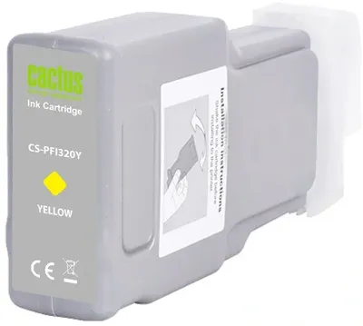Картридж струйный Cactus CS-PFI320Y, желтый, 300мл, с чипом