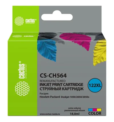 Картридж струйный Cactus CS-CH564, триколор, 18мл, для HP DJ 1050/2050