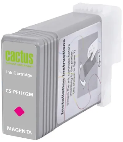 Картридж струйный Cactus CS-PFI102M, пурпурный, 130мл, для Canon imagePROGRAF iPF