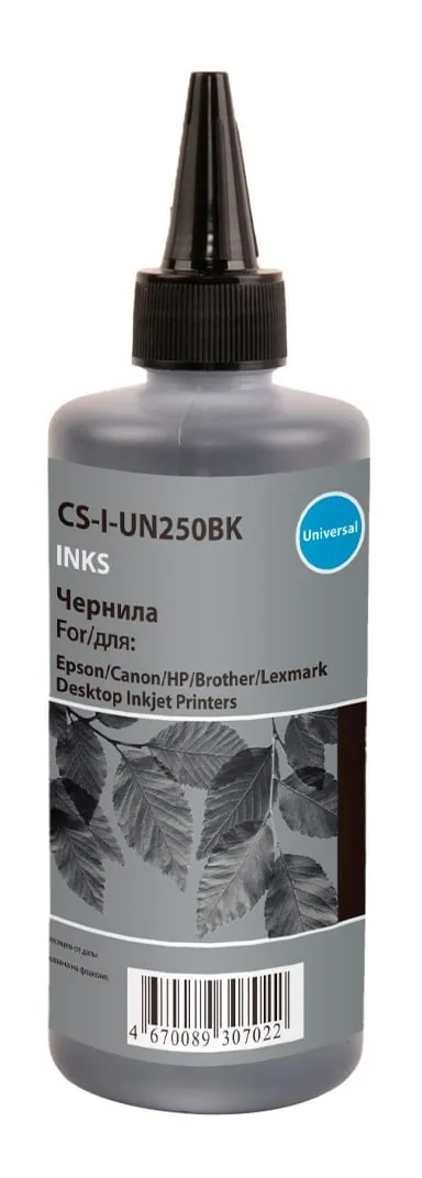 Чернила CACTUS CS-I-Un250BK, 250мл, черный, водные