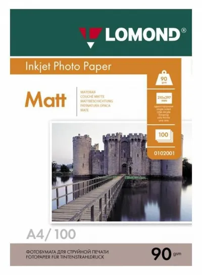 Фотобумага Lomond 0102001, A4, 90г/м², матовая, 100л