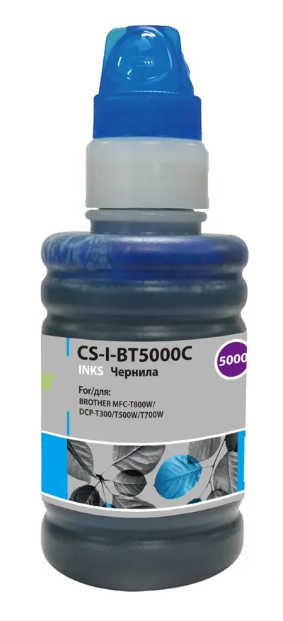 Чернила CACTUS CS-I-BT5000C голубые, 100мл, для Brother DCP-T300/T500W/T700W/MFC-T800W