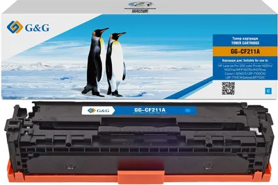 Картридж лазерный G&G GG-CF211A, для HP HP LJ Pro 200 color Printer M251n/nw/MFP M276n/nw, Canon LBP-7100Cn/7110Cw Canon, голубой, 1800 стр.