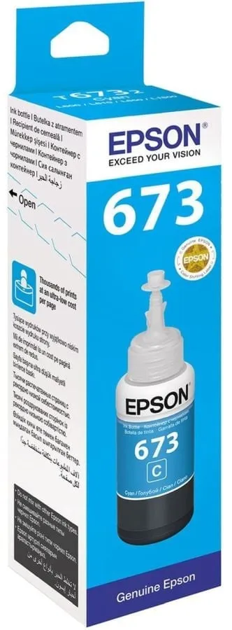 Чернила Epson C13T673298, голубые, 70 мл