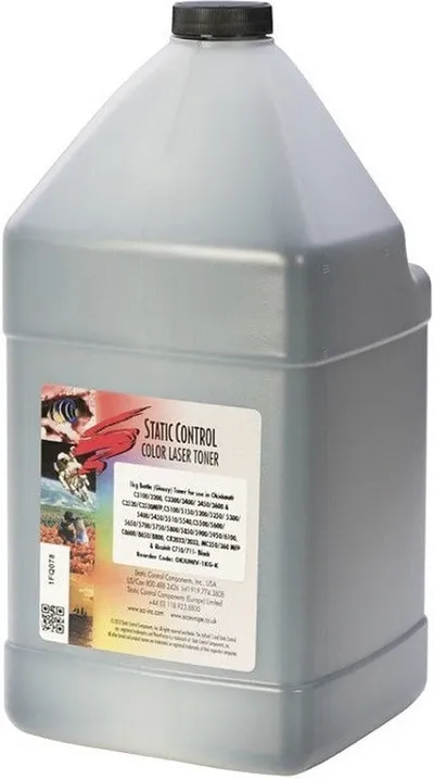 Тонер Static Control OKIUNIV3-1KG-K, черный, 1000 г