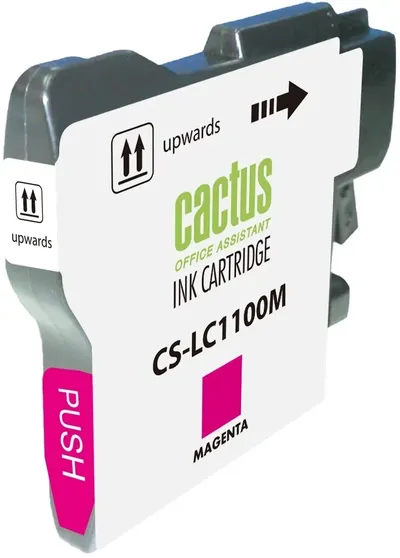 Картридж струйный Cactus CS-LC1100M, пурпурный, 16 мл, для Brother