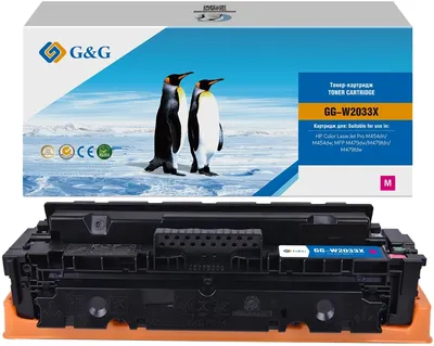 Картридж лазерный G&G GG-W2033X, 415X пурпурный (6000 стр.) для HP LJ M454/MFP M479