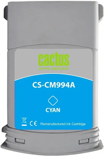 Картридж струйный Cactus CS-CM994A №761 голубой, 400 мл, для HP DesignJet T7100/T7200