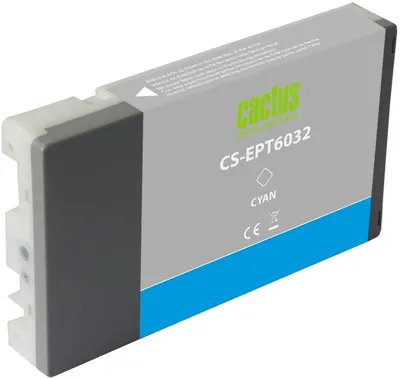 Картридж струйный Cactus CS-EPT6032, голубой, 220мл