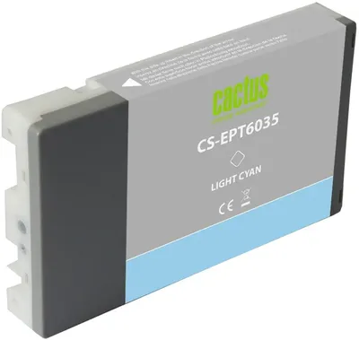 Картридж струйный Cactus CS-EPT6035, светло-голубой, 220мл