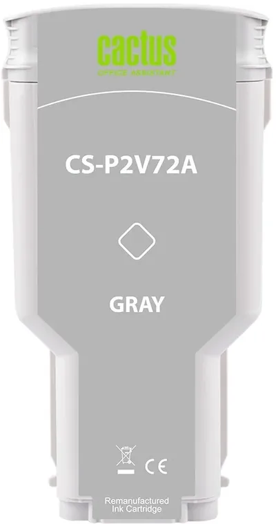 Картридж струйный Cactus CS-F9J80A, серый, 300 мл