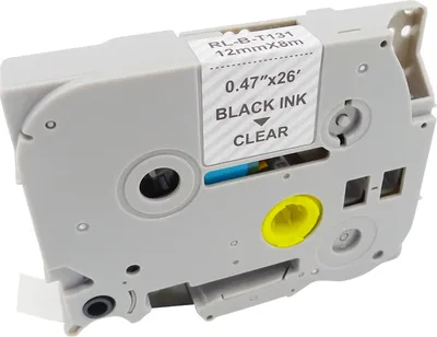 Картридж ленточный Cactus CS-TZ131, 12мм, черный/прозрачный, 8м