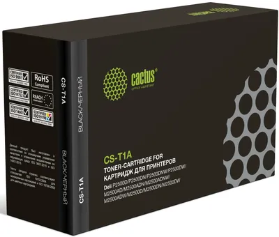 Картридж лазерный Cactus CS-T1A, черный, 2000 стр., для Deli P2500D/P2500DN/P2500DNW/P2500DW