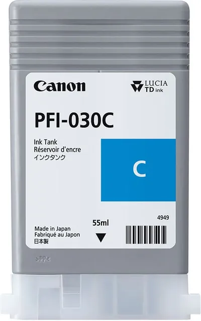 Картридж Canon PFI-030C 3490C001, голубой, 55мл