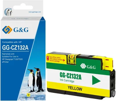 Картридж струйный G&G GG-CZ132A (№711/CZ132A), желтый, совместимый