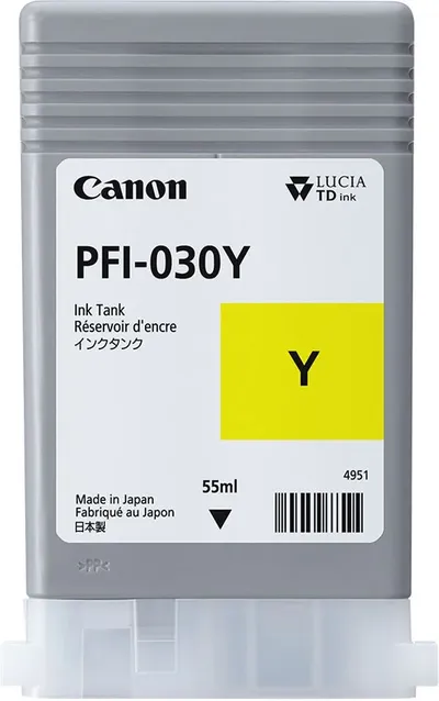 Картридж струйный Canon PFI-030Y 3492C001 желтый (55мл) для Canon imagePROGRAF TA-20, TA-30, TM-240, TM-340.