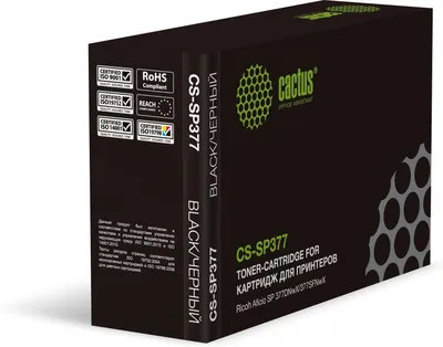Картридж лазерный Cactus CS-SP377, чёрный, 6400 стр., для Ricoh SP 377
