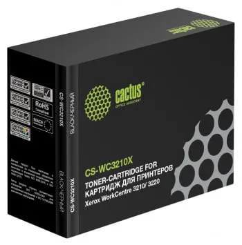 Тонер-картридж CACTUS - WorkCentre 3210/3220, Лазерный, Черный, 4100стр, аналог Xerox 106R01487, CS-WC3210X
