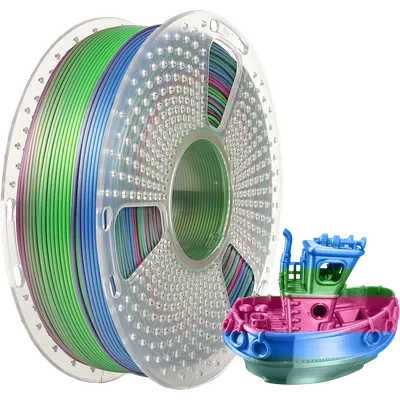 NV-3D-SILK-PLA-P-RAINBOW-06 Филамент  Silk PLA+ Rainbow 06 для 3D печати диаметр 1.75мм  длина 330  метров  масса  1 кг