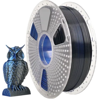 -/ Филамент NVPRINT Silk PLA+  Black/Blue  для 3D печати диаметр 1.75мм  длина 330 метров  масса 1 кг