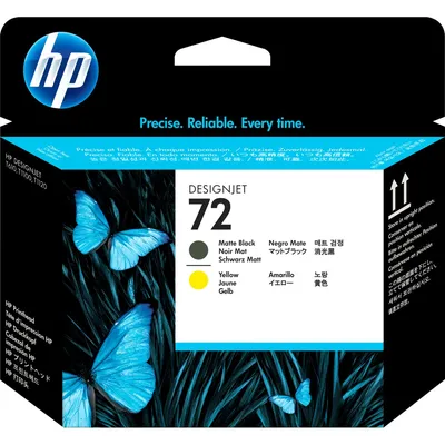 Печатающая головка HP 72 Matte Black and Yellow для Designjet T610/T620/T770/T795/T790/T1100/T1120/T1200/T1300/T2300 ( C9384A )