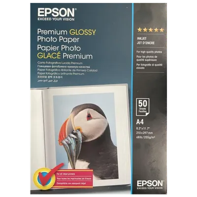 EPSON C13S041624 Бумага Premium Semiglossy Photo A4, 50 л.