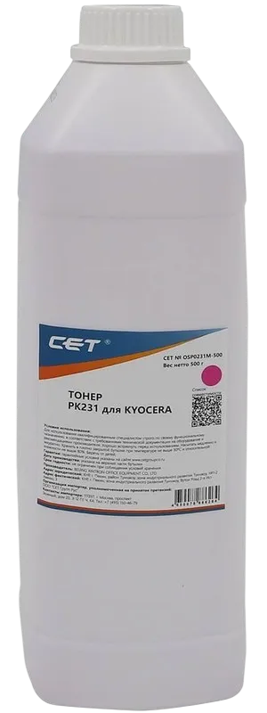 Тонер CET OSP0231M-500 для KYOCERA ECOSYS M8124cidn/8130cidn, magenta, 500 г