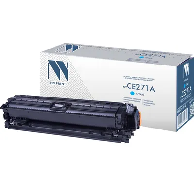 Тонер-картридж NV Print NV-CE271AC, для HP Color LaserJet CP5525/M750, Cyan, 15000 стр.