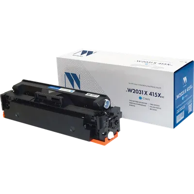 Картридж лазерный NVPrint совместимый NV-W2031X 415X Голубой (БЕЗ ЧИПА) для HP Color LaserJet M454DN/M479DW/M479 (6000k)