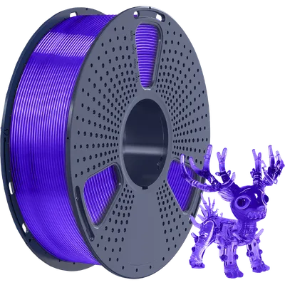 Филамент NV PRINT PLA+ Transparent Purple  прозрачный фиолетовый для 3D печати диаметр 1.75мм  длина 330 метров  масса 1 кг