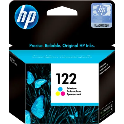 CH562HE - Tri-color Ink Cartridge №122 for Deskjet 1000/1050/2000/2050/2050s/3000/3050, up to 100 pages.