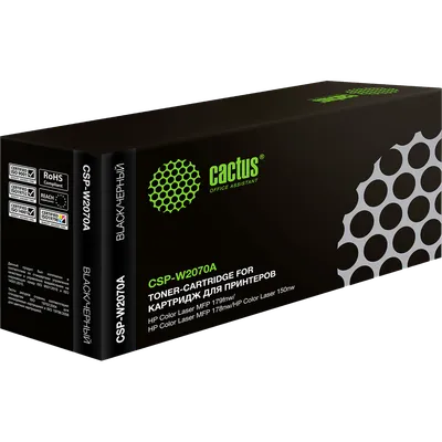 Картридж лазерный CACTUS CSP-W2070A (W2070A) черный ((1000стр.) для Color Laser 150a/150nw/178nw MFP/179fnw MFP) (CSP-W2070A)
