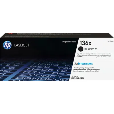 Картридж лазерный HP 136X W1360X черный бар.в компл. (2600стр.) для HP LJ M211d/MFP M236