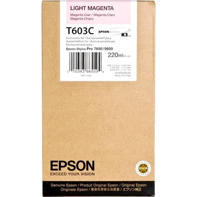 Картридж струйный Epson C13T603C00 для Epson Stylus Pro 7800 Stylus Pro 7880 Stylus Pro 9800 Stylus Pro 9880, светло-пурпурный