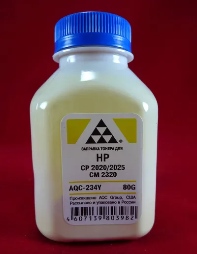 Тонер для картриджей CC532A/CE412A Yellow (фл. 80г) AQC-США фас.Россия