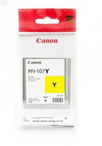 Струйный картридж Canon imagePROGRAF iPF670/iPF770 PFI-107Y (6708B001) Yellow (130мл), шт